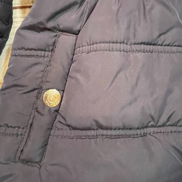 Girls Tommy Hilfiger Long Puffer Jacket with Faux Fur Hood - Picture 4 of 10